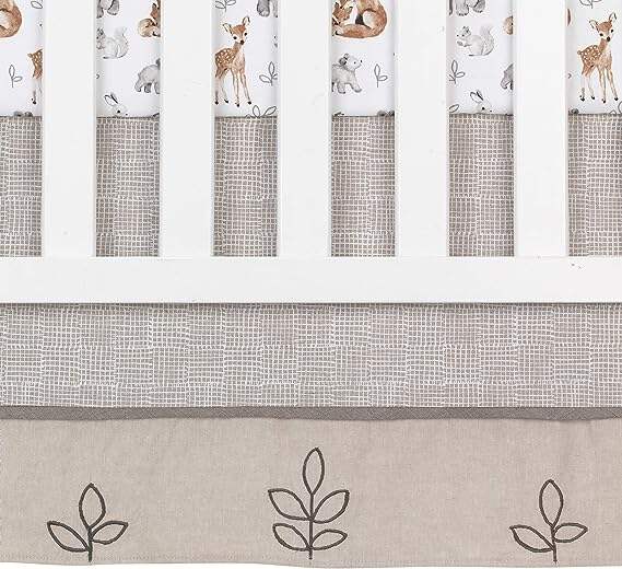 Lambs & Ivy Painted Forest 4-Piece Crib Bedding Set details