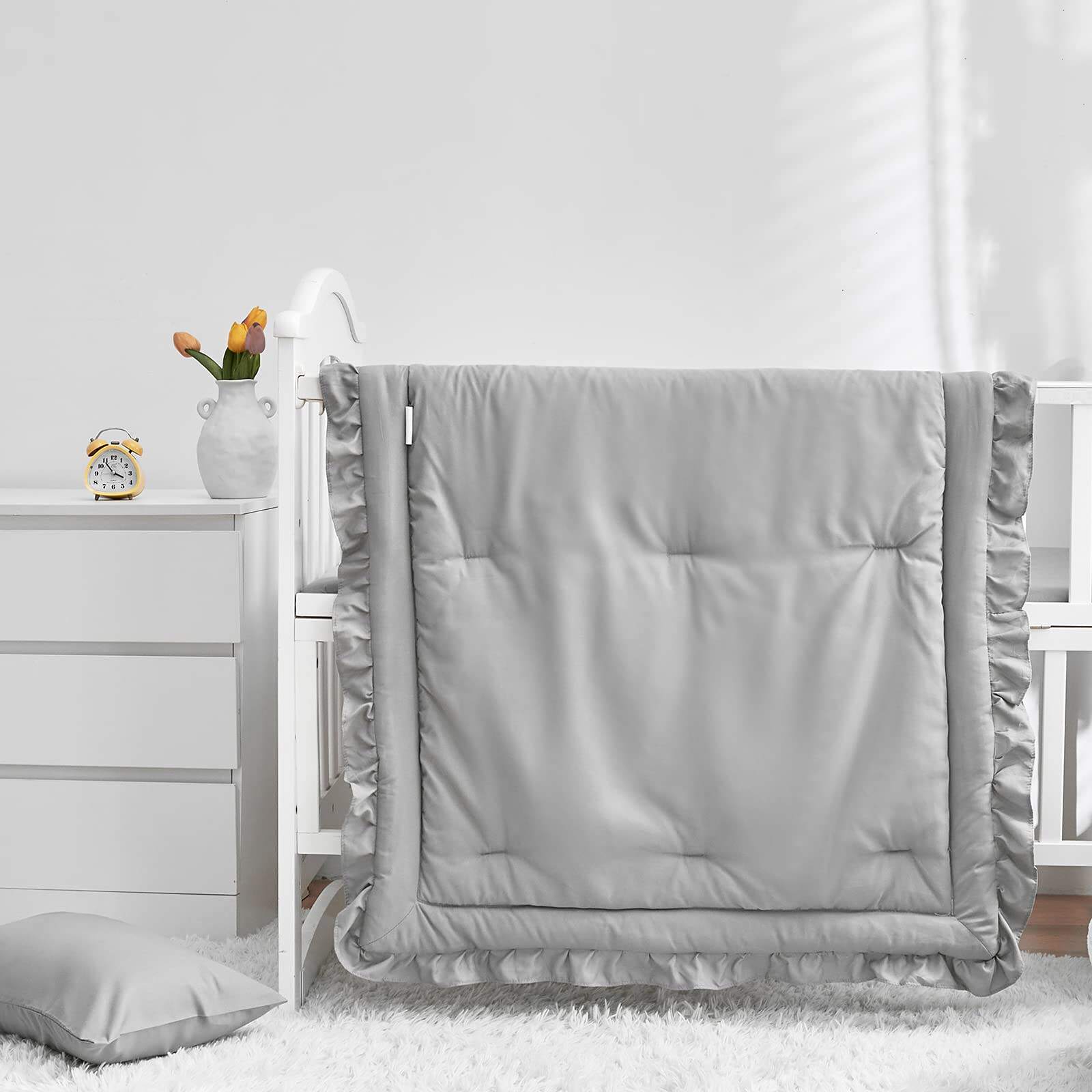 baby 4 Piece Textured Seersucker Toddler Soft Bedding Set for Crib manufacture