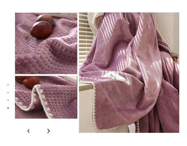 Aoyatex Hot Sale Flannel Fleece Blanket Solid Waffle Blanket Baby Super Soft for Sofa supplier