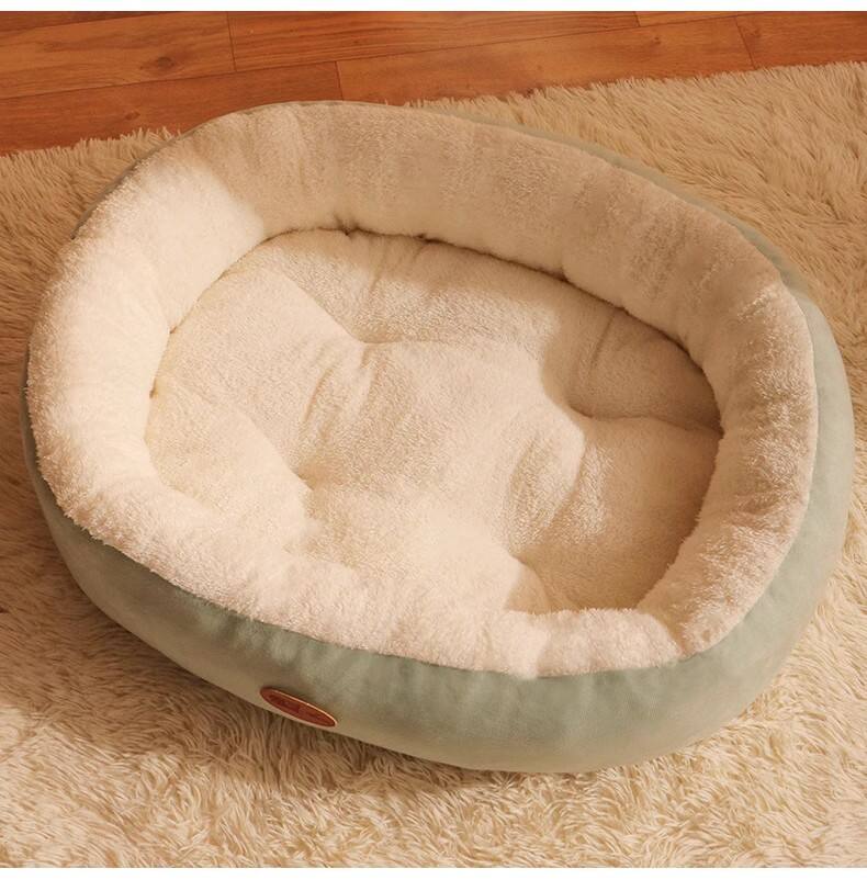 Aoyatex Customized Size Color Plush Pet Cat Beds Luxury Comfort Warming Round Pet Beds details