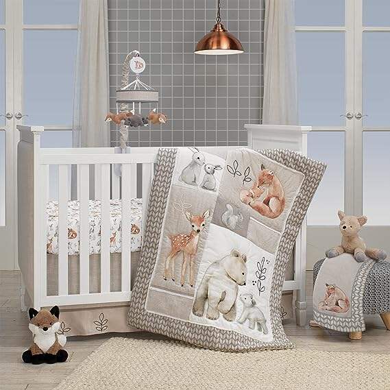 Lambs & Ivy Painted Forest 4-Piece Crib Bedding Set supplier