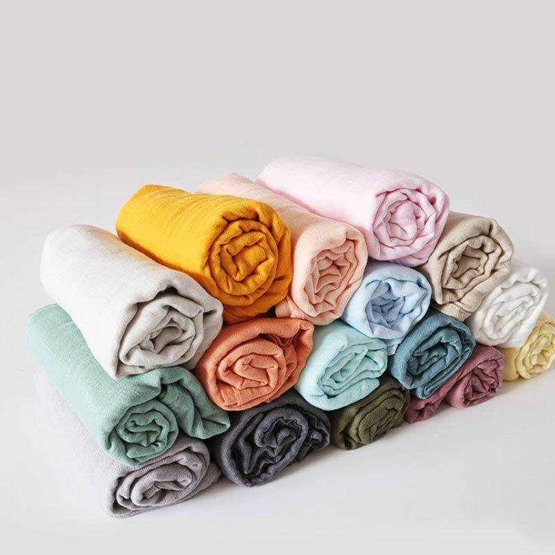 Organic Newborn Solid Bamboo Cotton Baby Blanket Multi-use Baby Muslin Swaddle factory