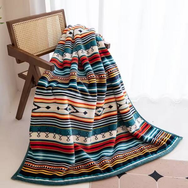 Add a touch of comfort with a fleece blanket throw