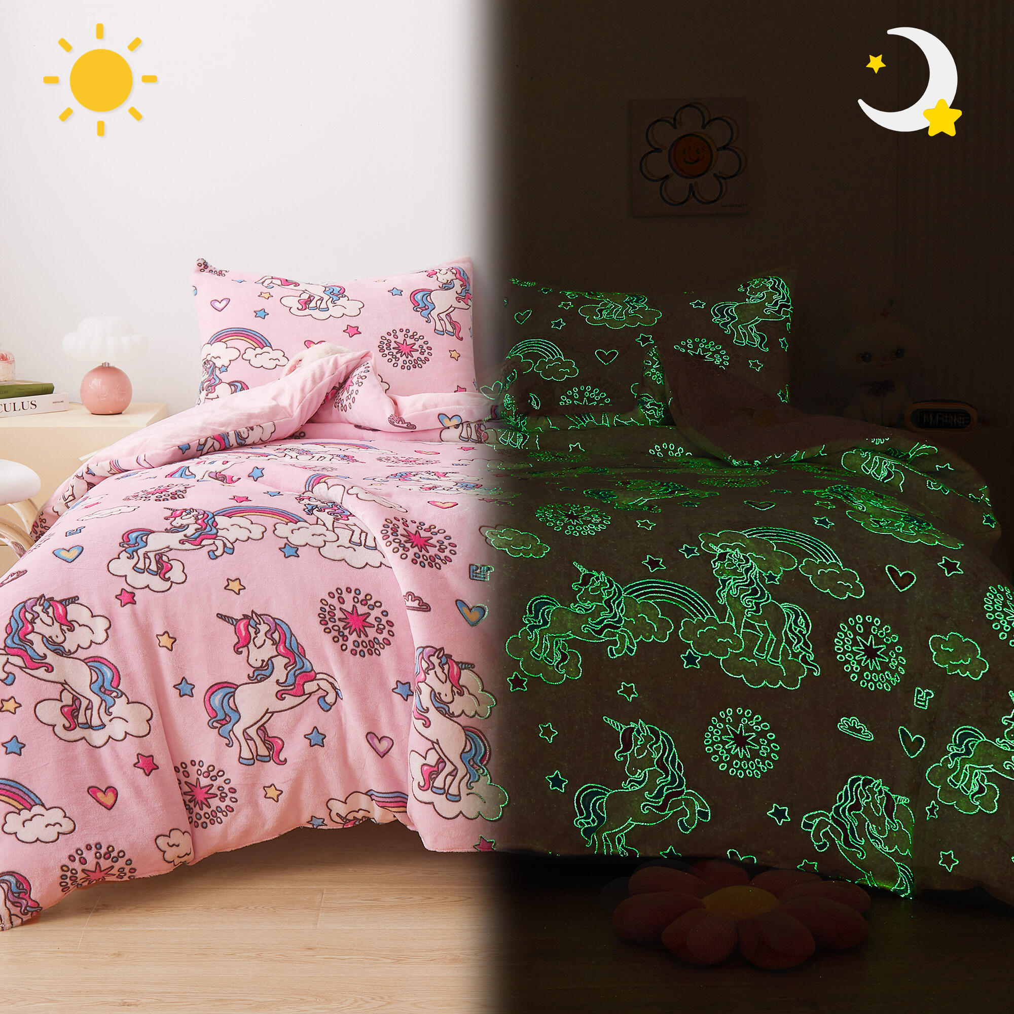 Wholesales AOYATEX Printed carton embossed flannel comforter sets for kids supplier