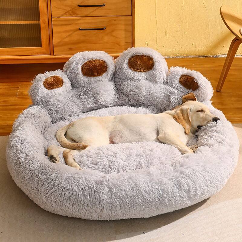 Aoyatex Factory Wholesale Luxury Pet Bed Soft Plush Dog House Pet Mat Round Warming Plush Pet Beds details