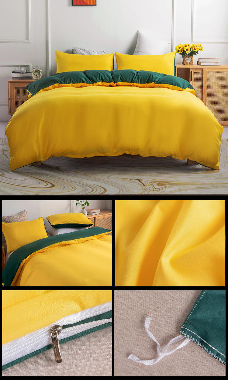 High Quality 3pc Solid Super Soft Comforter Set Garment Wash Duvet Bedding Set supplier