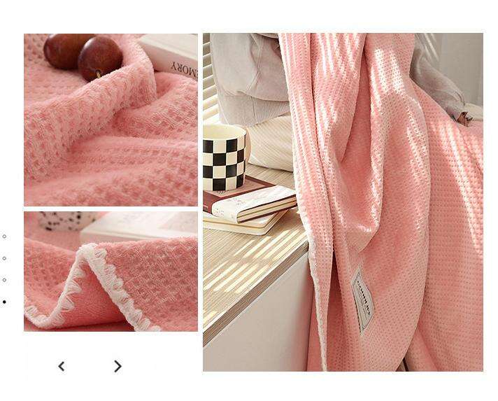 Aoyatex Hot Sale Flannel Fleece Blanket Solid Waffle Blanket Baby Super Soft for Sofa factory