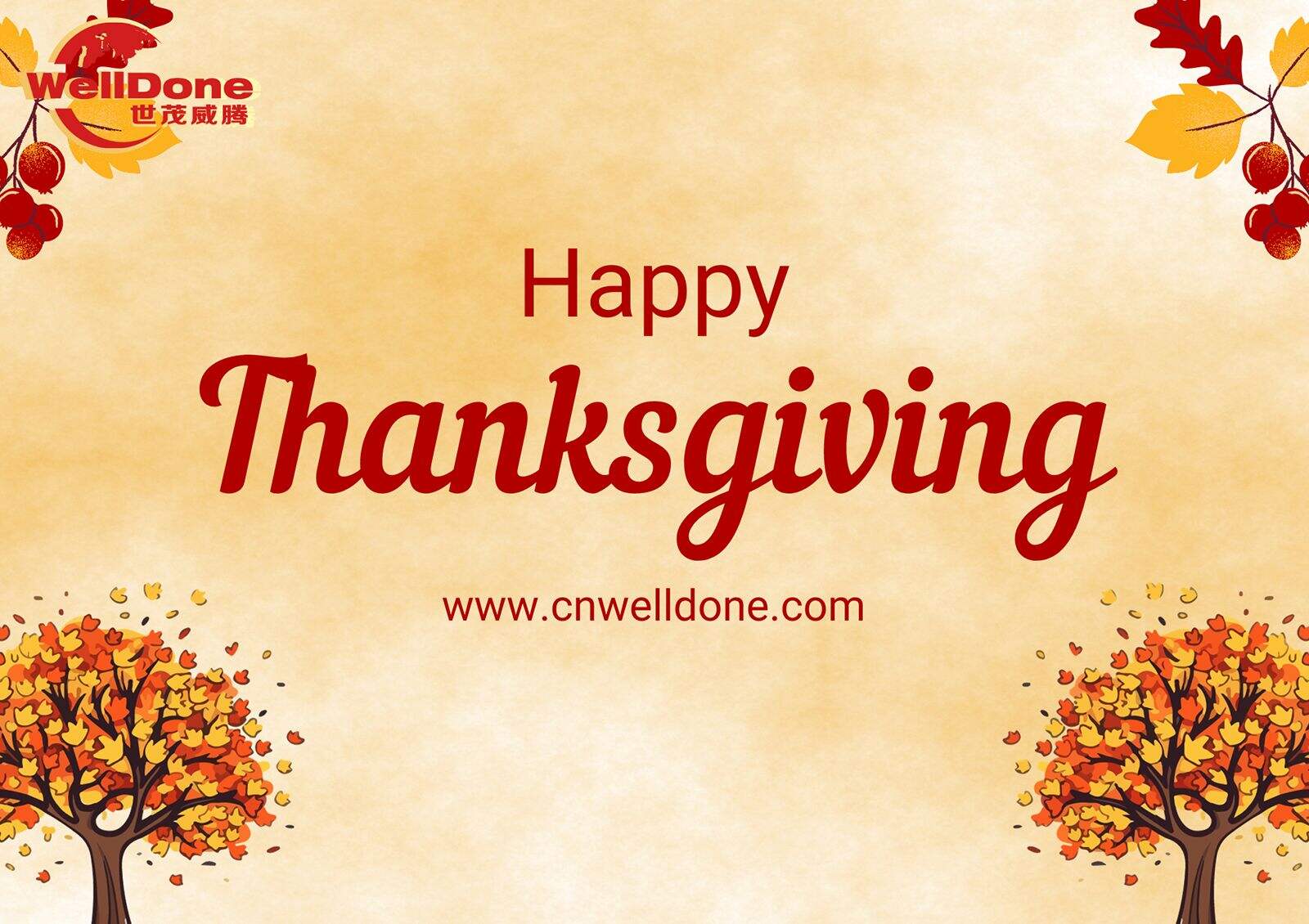 WELLDONE Wishes You A Happy Thanksgiving Day | WELLDONE Family