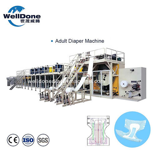 WellDone - Výrobní linka stroje na výrobu plen pro dospělé na jedno použití vyrobená v Číně