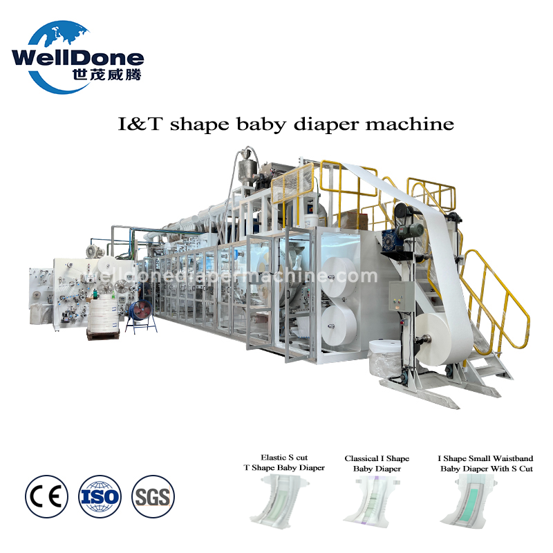 WellDone-2022 New T shape ear Baby diaper making machine