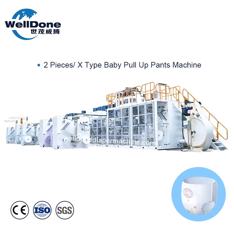 WellDone - plný servo tah-nahoru dětská plenka strojová výrobní linka