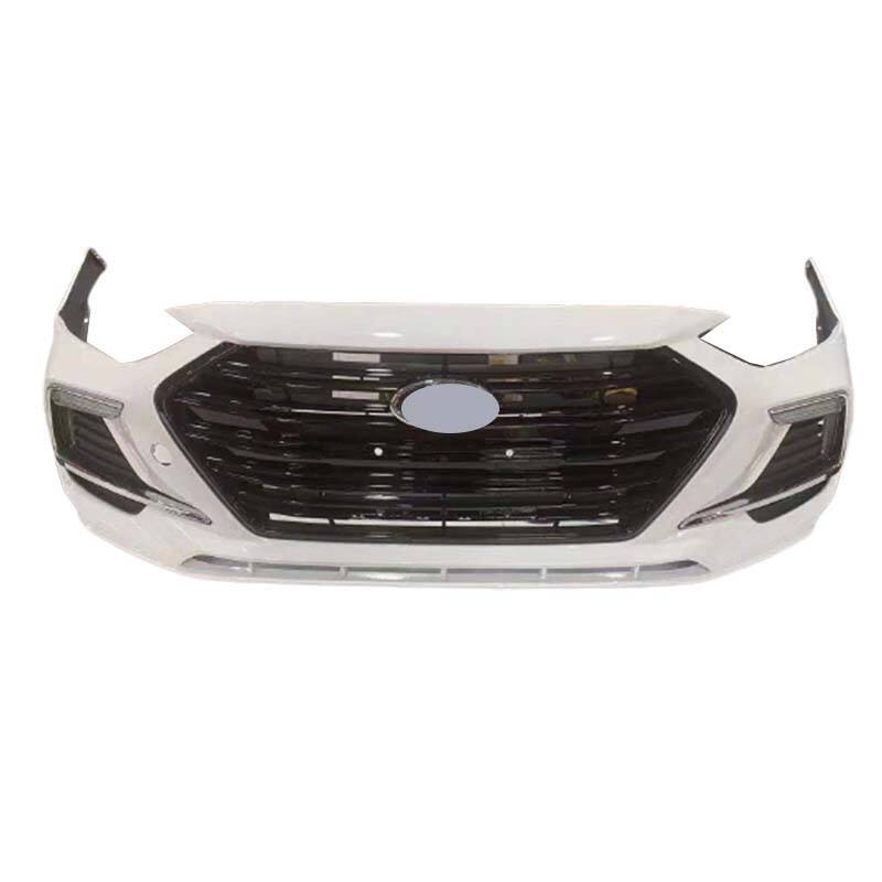 High Quality Primming BLACK Lip Body Kit Spoiler Front Car Bumper Parts For Hyundai Elantra Bumper 2018 details