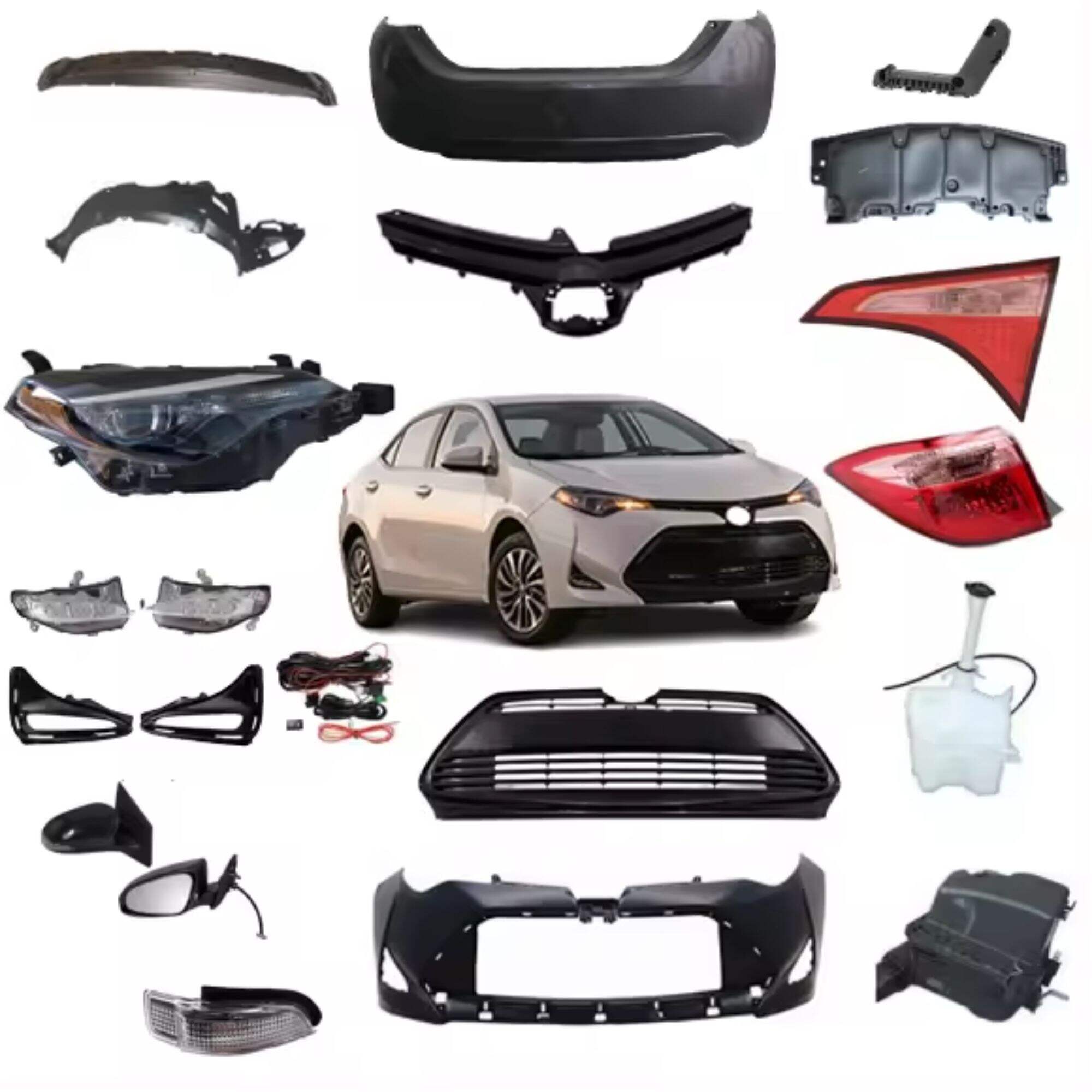 2017 Corolla le car body kit usa version headlight fog lamp grille tail lamp rear Front Bumper For 2017-2019 Toyota Corolla le