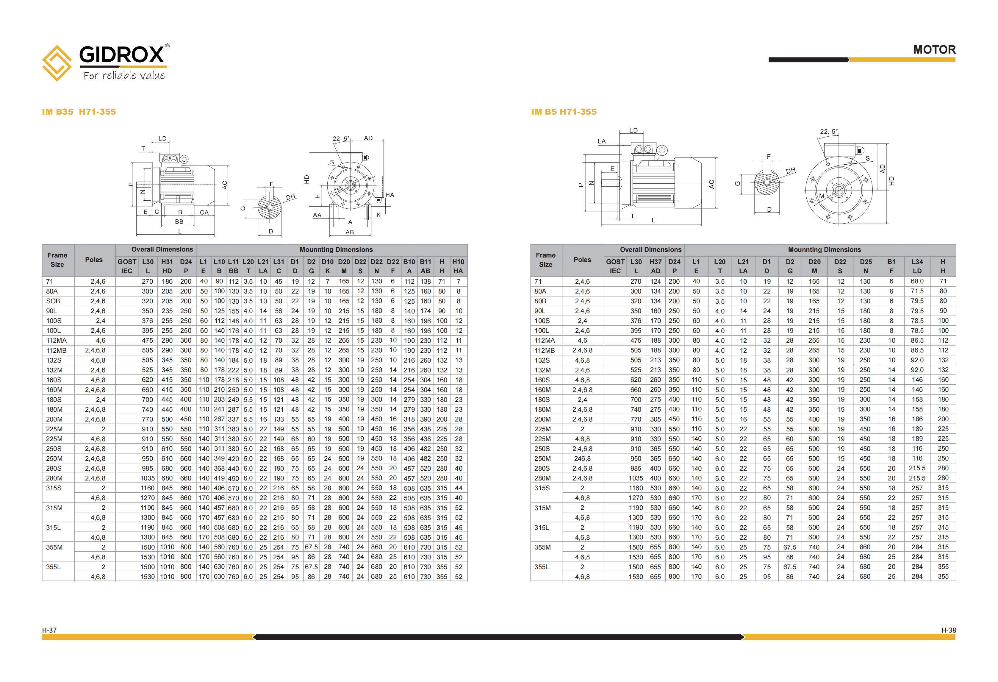 GIDROX MOTOR-ANP Series details