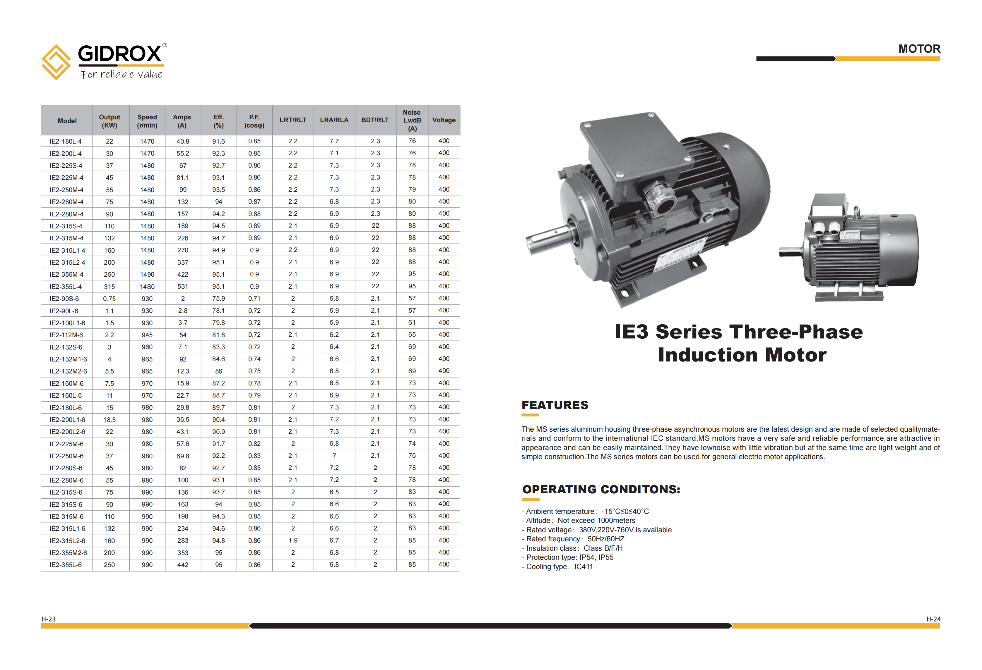 GIDROX MOTOR-IE3 Series manufacture