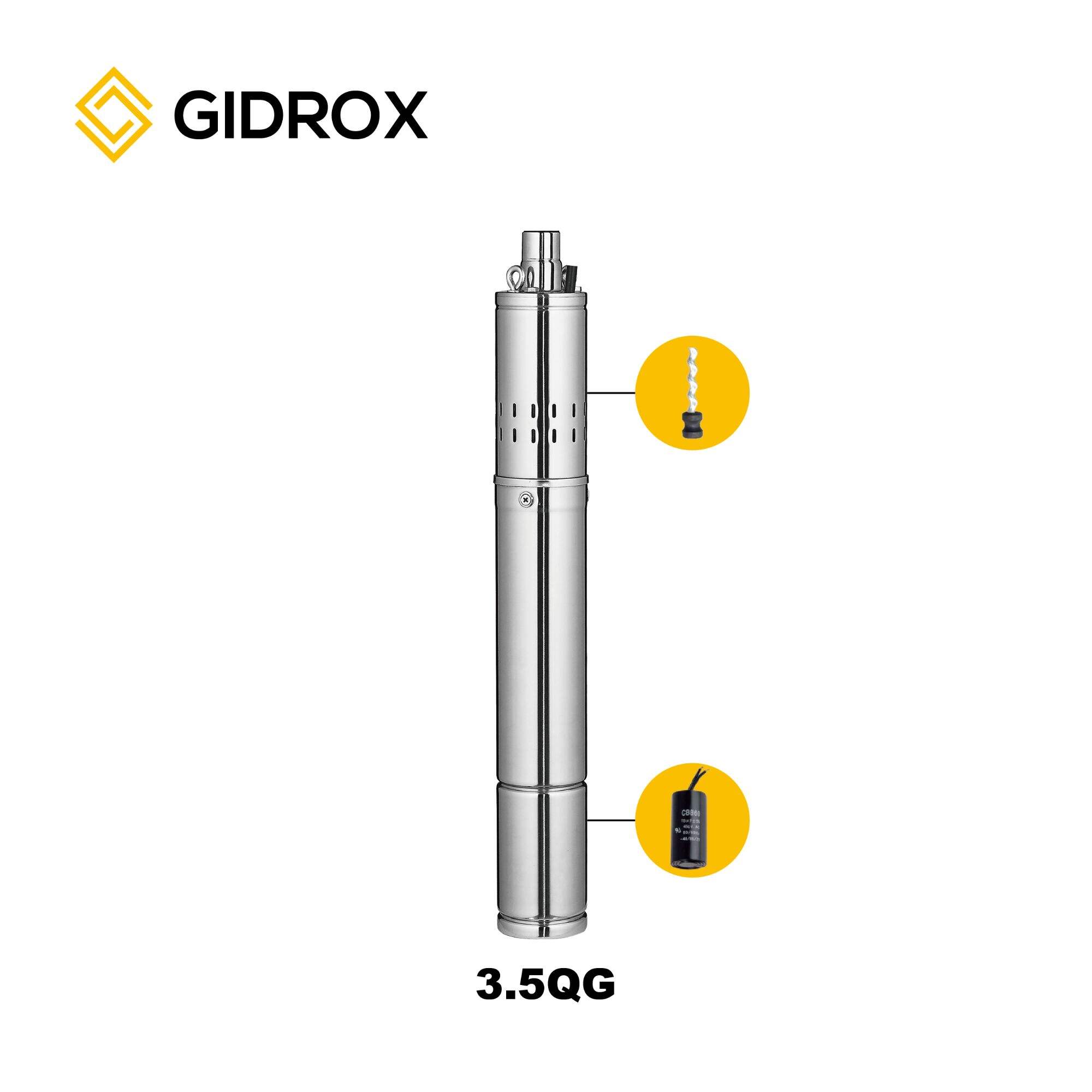 GIDROX SUBMERSIBLE BOREHOLE PUMP-3.5QG