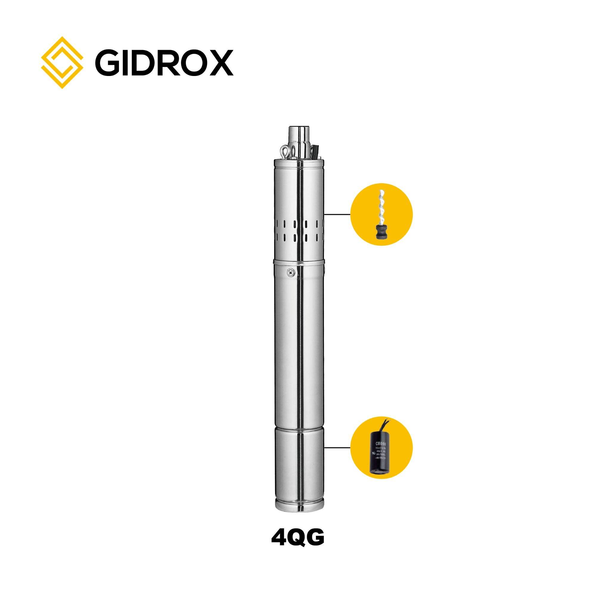 GIDROX SUBMERSIBLE BOREHOLE PUMP-4QG