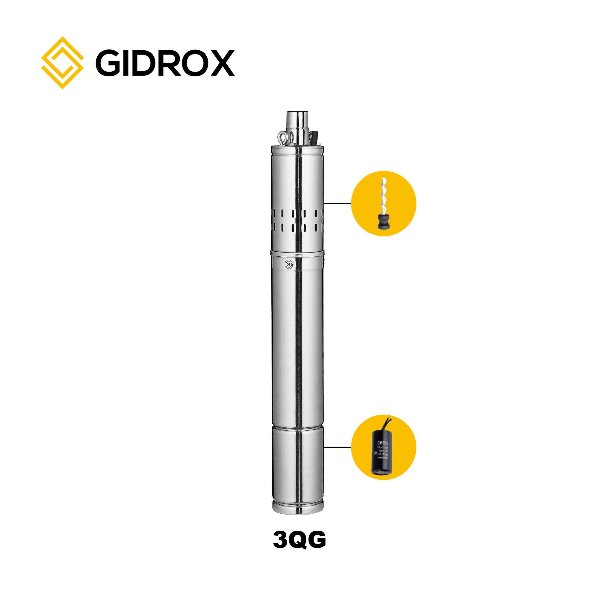 GIDROX SUBMERSIBLE BOREHOLE PUMP-3QG