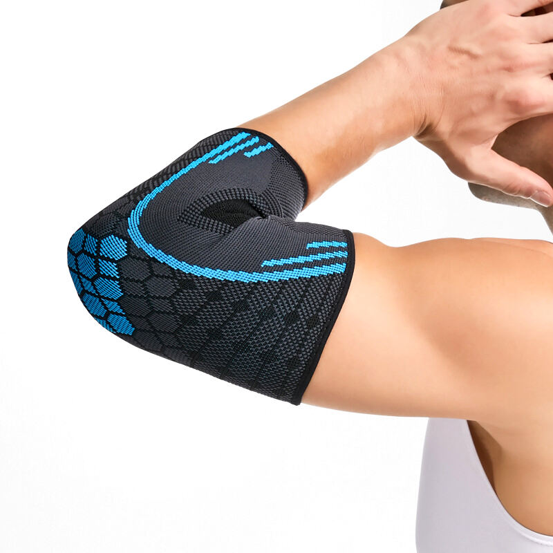7541 Knitted High Elastic Tennis Elbow Support Golfer Brace Sleeve For Sports