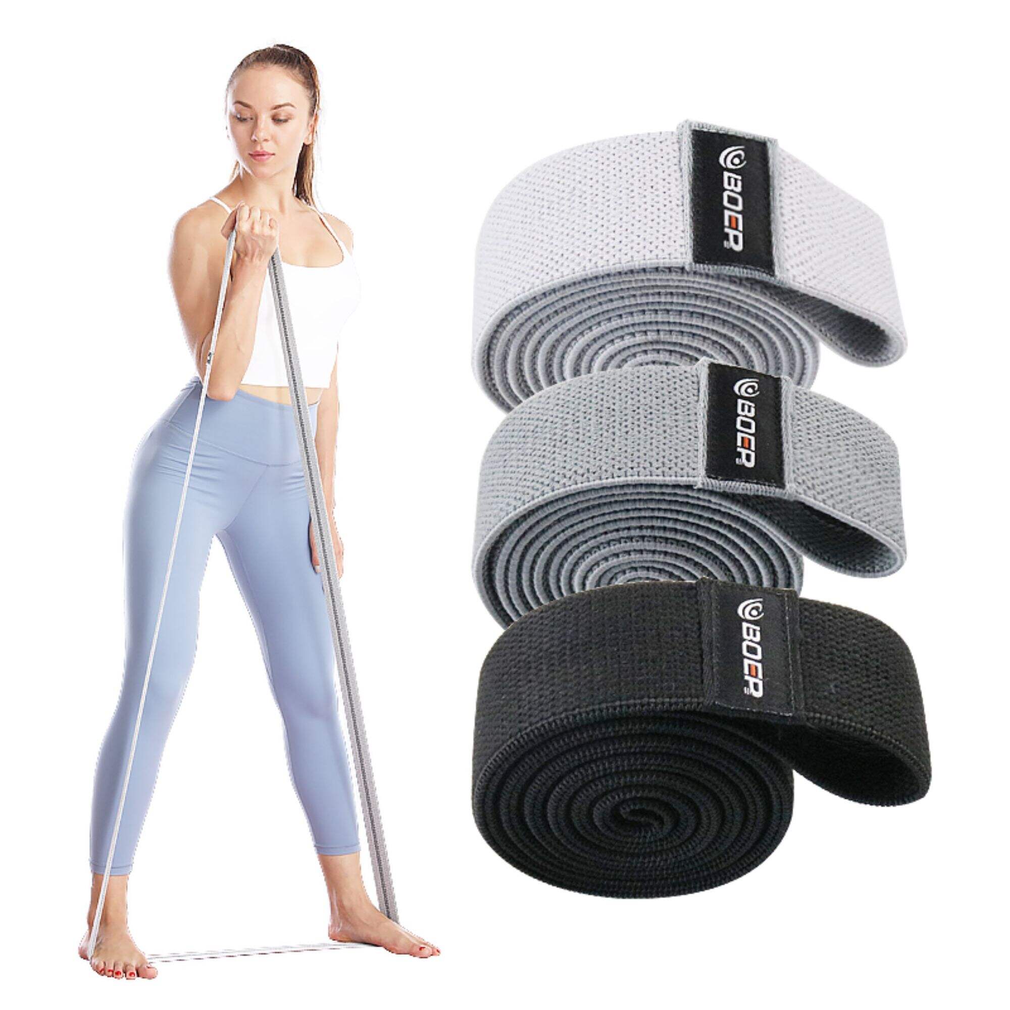 1.3701 Pull Up Assistance Long Fabric Resistance Bands 3 Pack Exercise Stretch Bands