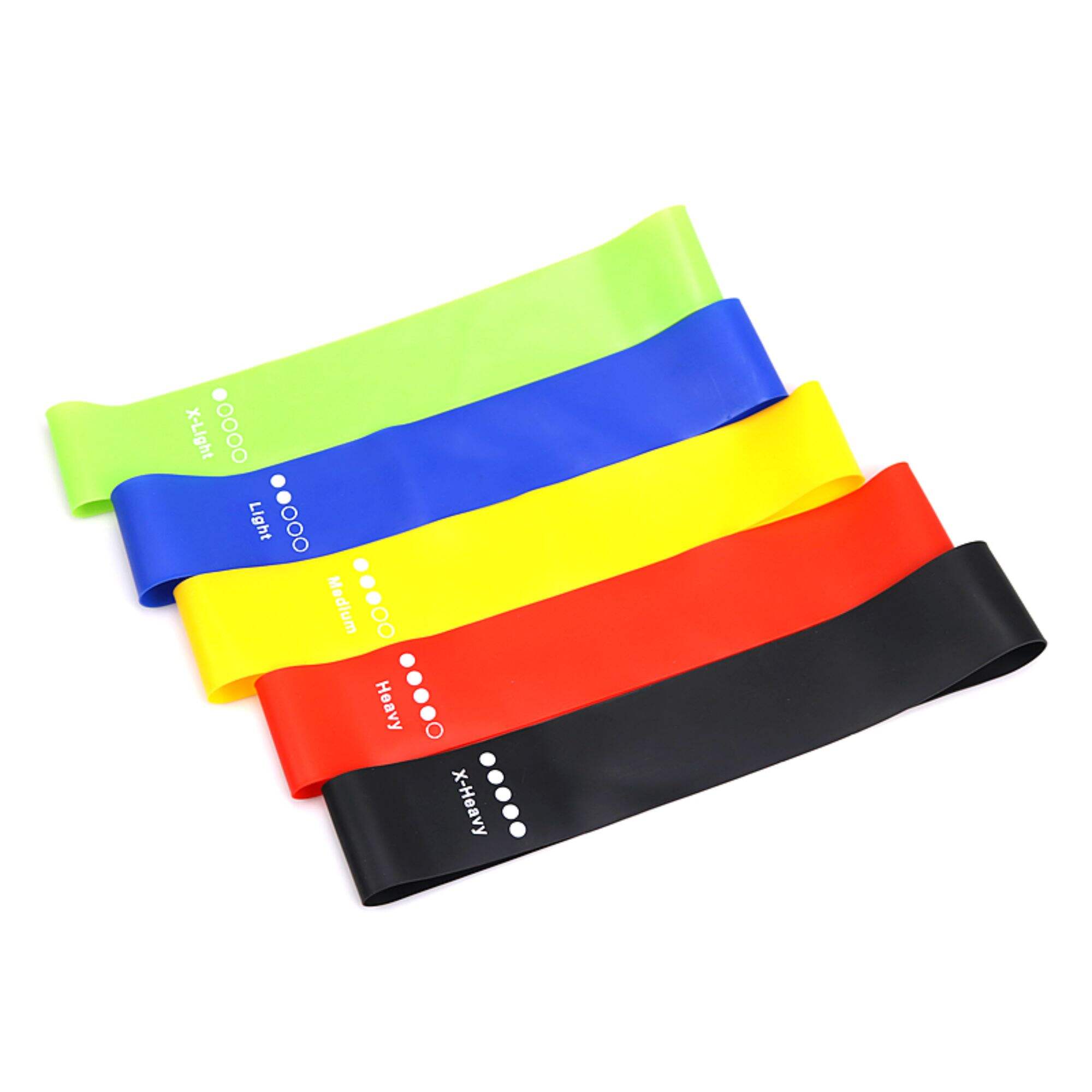 3608 TPE/Rubber/Silicone Gym Yoga Loop Resistance Bands 5pcs Small Band Set