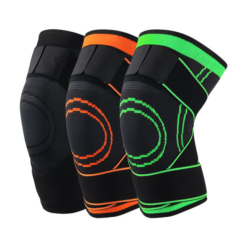 8102 Polyester knitting compression knee sleeve for sports