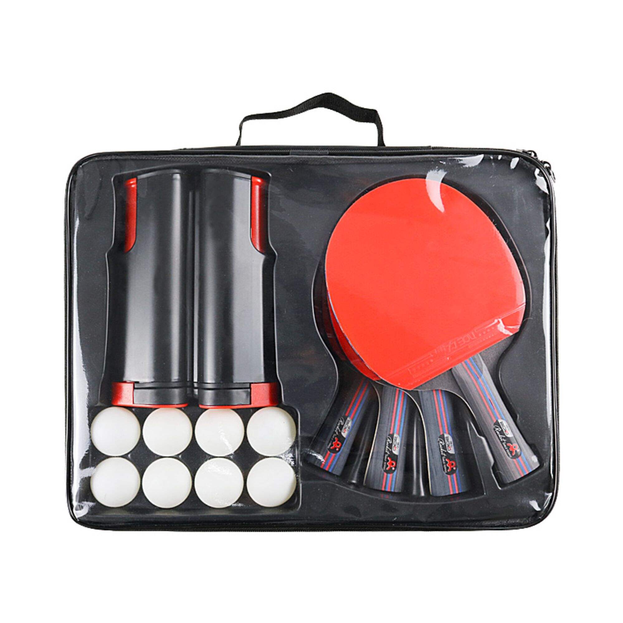 T01 Boli Long Handle Table Tennis Racket Set With 8 Balls And A Net