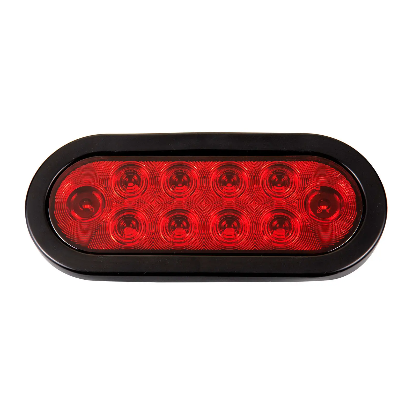 TL-6110R 6" Oval LED Tail Lights Grommet Mount, STOP/TAIL/TURN - 2 Pieces per Pack