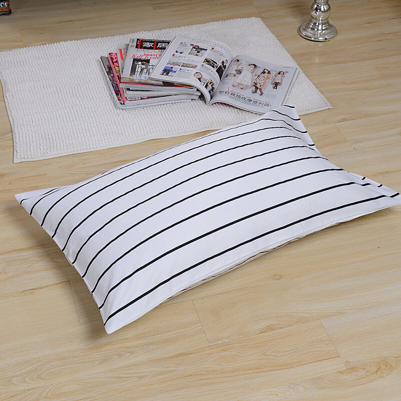 YOUMIAN 100% Cotton Duvet Cover Fitted Stripe Bedding Sheet Set