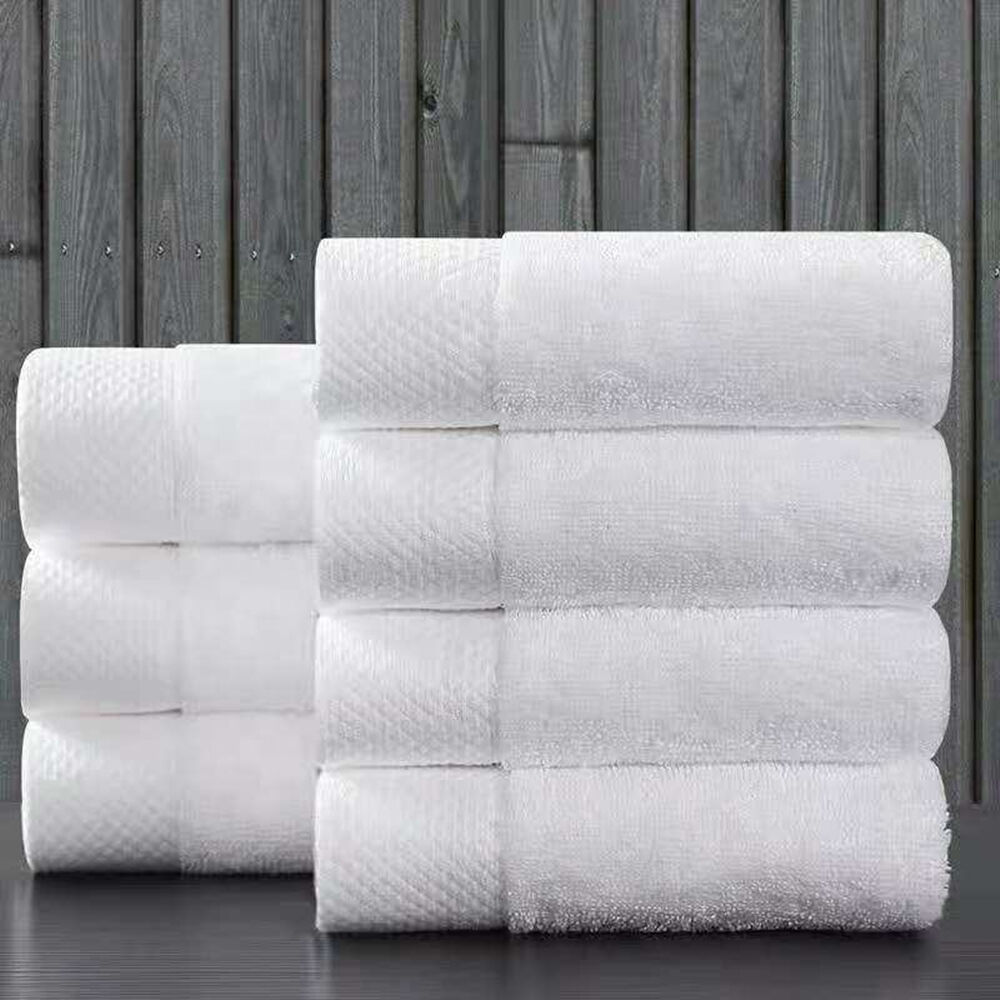 New white hotel OEM ODM embroidered cotton face bath towel set