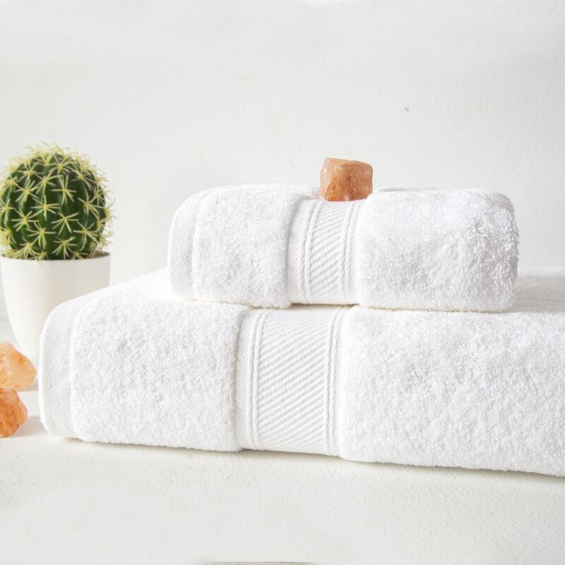 Bath towels 100% cotton handface white hotel custom cotton bath towel