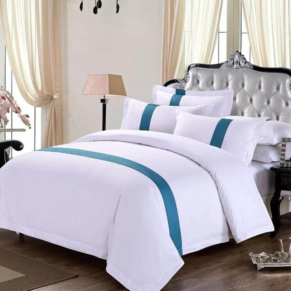 60*60S 100% cotton 300TC sateen hotel duvet cover bedsheet bedding Set