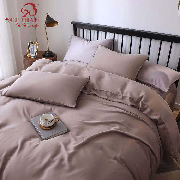 YOUMIAN 100% Bamboo Fiber Embroidered Bedding Set