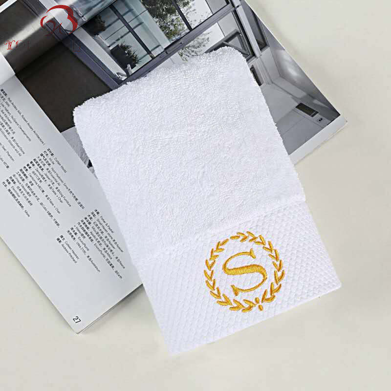 Bath towels 100% cotton hand/face white hotel custom cotton bath towel