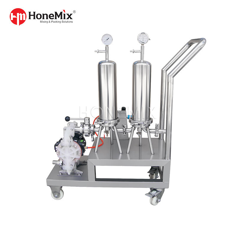 Movable Stainless Steel Perfume Filter Machine Filtration System