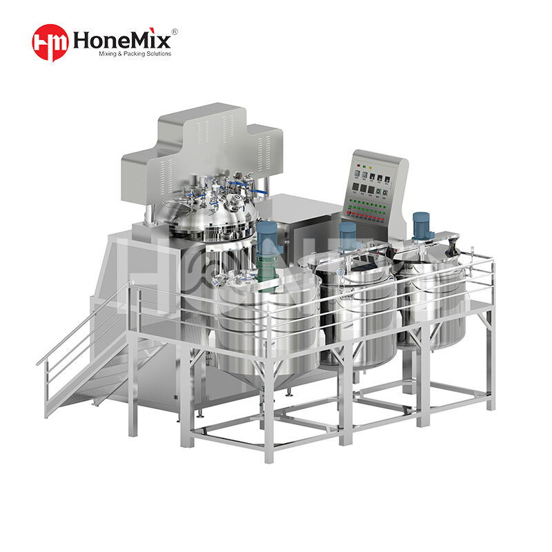 Makineri për prodhimin e pomadës së pastës së dhëmbëve me vakum, mikser homogjenizues me vakum për kozmetikë farmaceutike