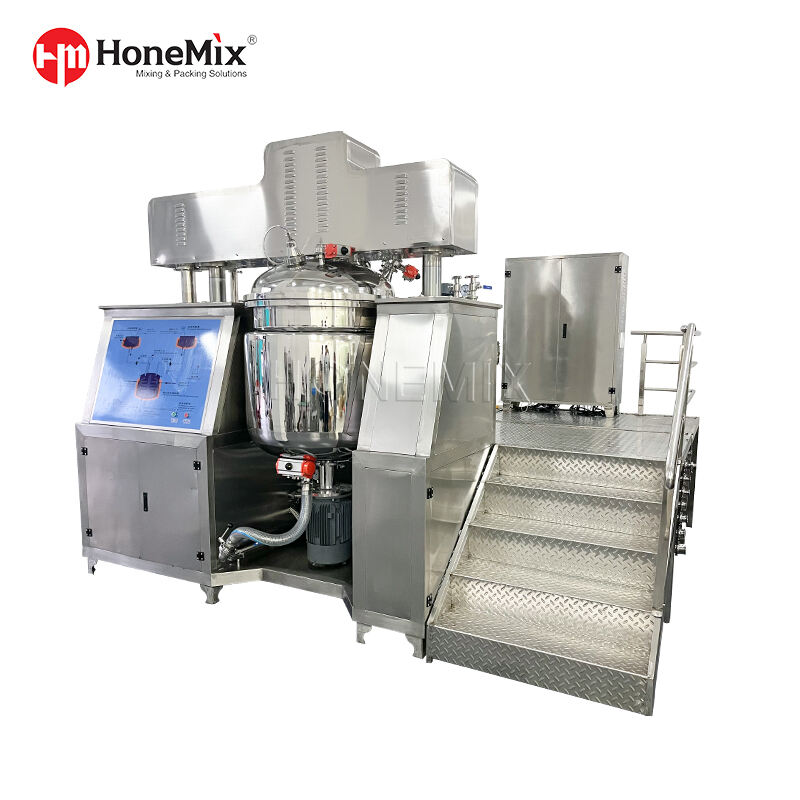 Innovation Double Lifting Vacuum Ointment Paste Emulsifying Mixer Machine