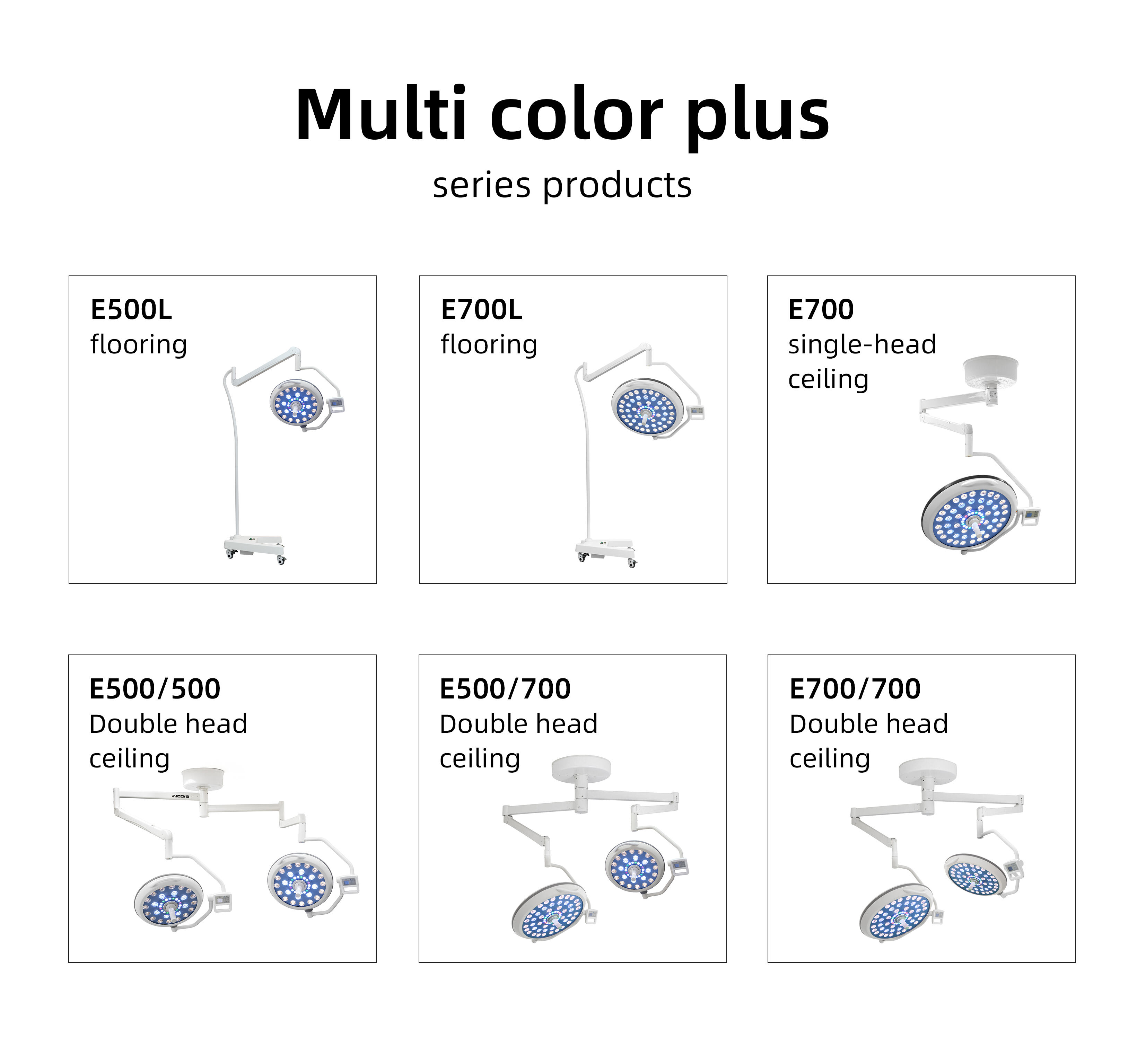 MICARE Multi-color plus E500 Single head ceiling led shadowless lamp operating lamp factory