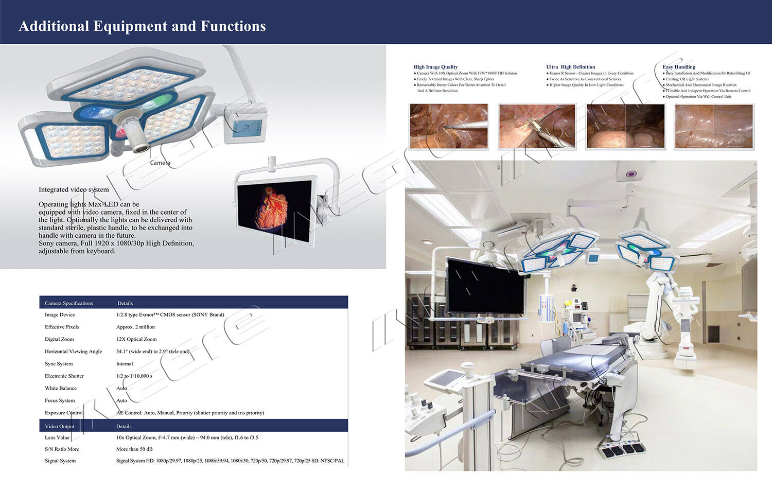 Micare Max-LED E700/700 18000 Lux Ceiling Surgical Lights Operating Lamps with Sony Camera manufacture