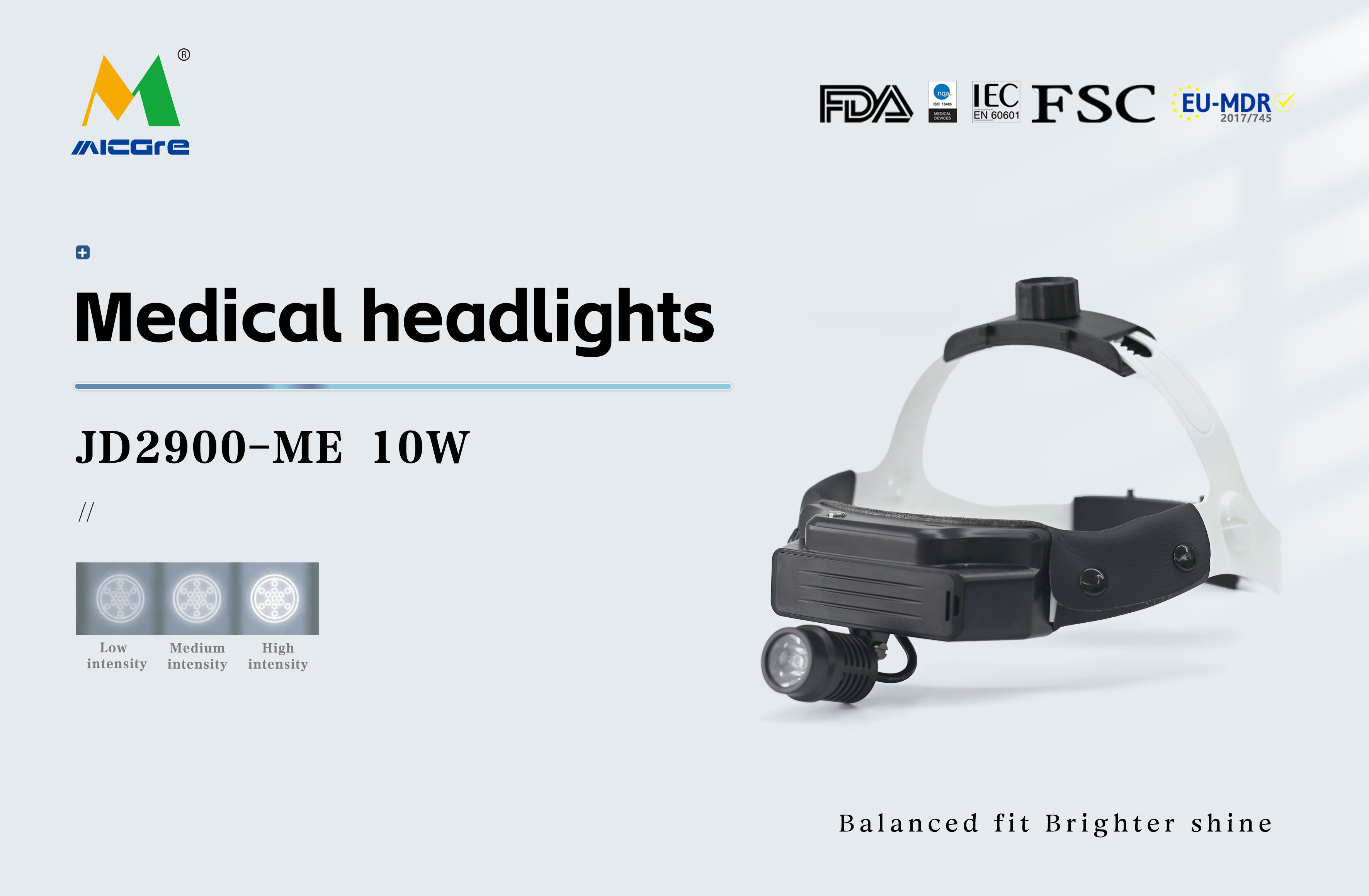 MICARE ME-JD2900 Headlights High Quality Custom Headlamp Wireless Dental Shadowless Surgery 10w LED ENT Medical Headlamp. supplier