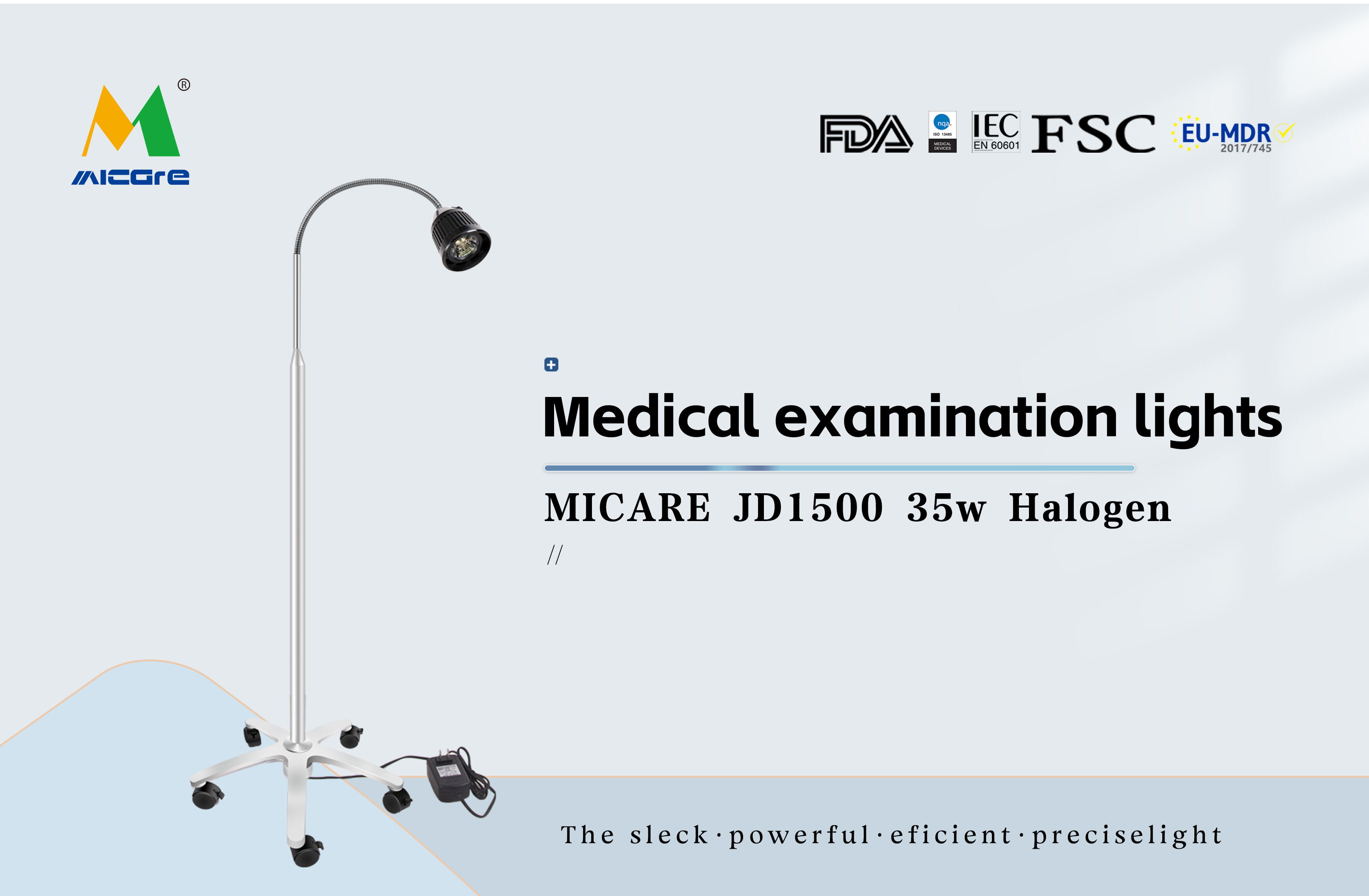 MICARE JD1500 35w halogen The size of professional medical examination lamp is adjustable manufacture