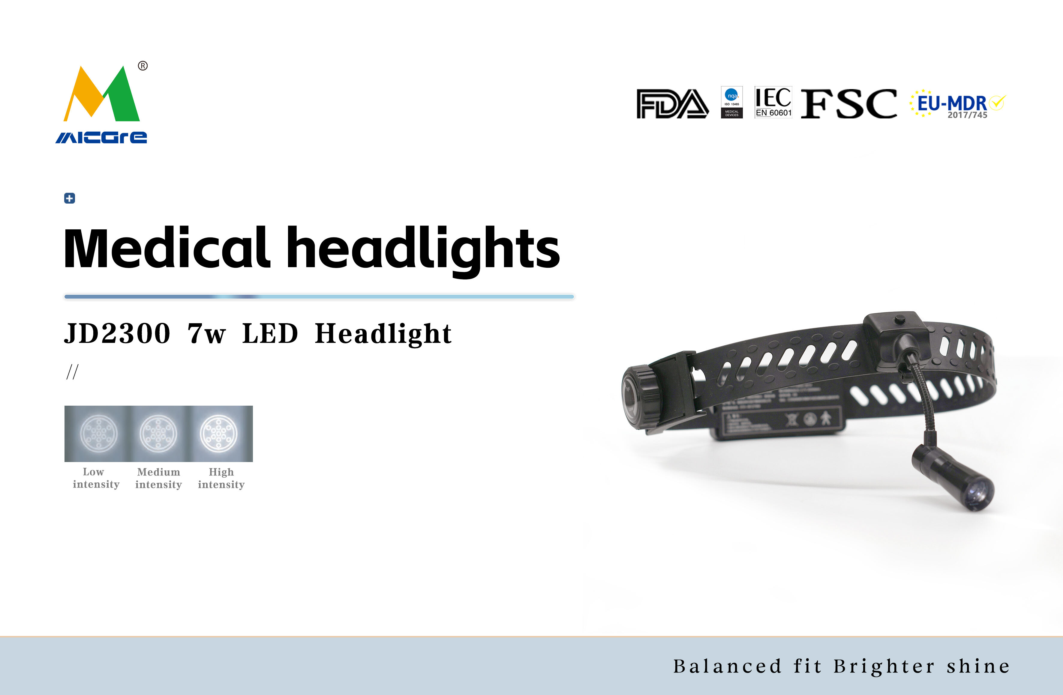 MIACARE JD2300 7W LED Head Lamp Portable Surgical Headlight for Dental Operating Quality headlamp  details