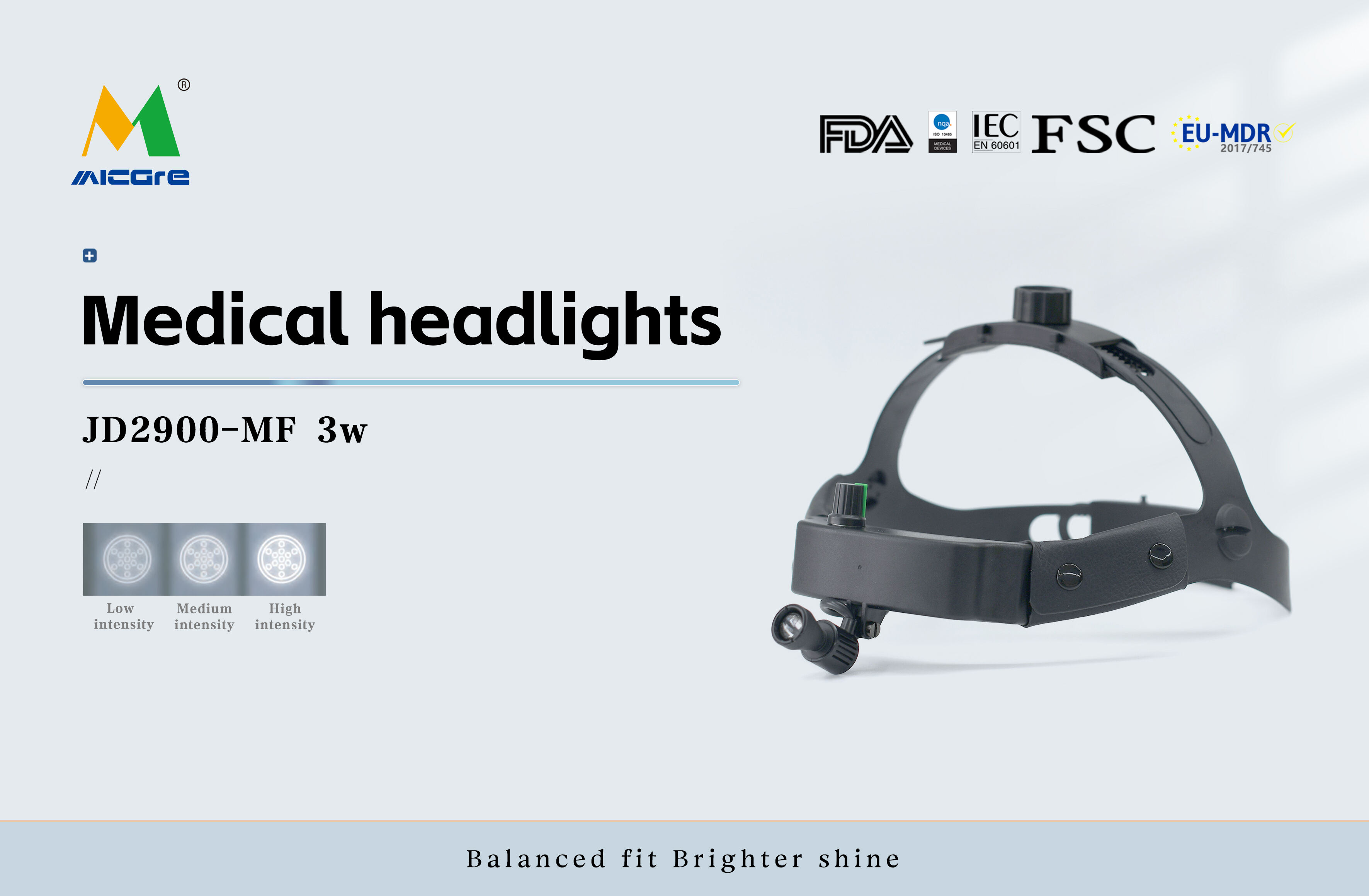 MICARE MF-JD2900 Headlights 3w Custom headlamps, surgical headlamps Manually focus LED lights factory