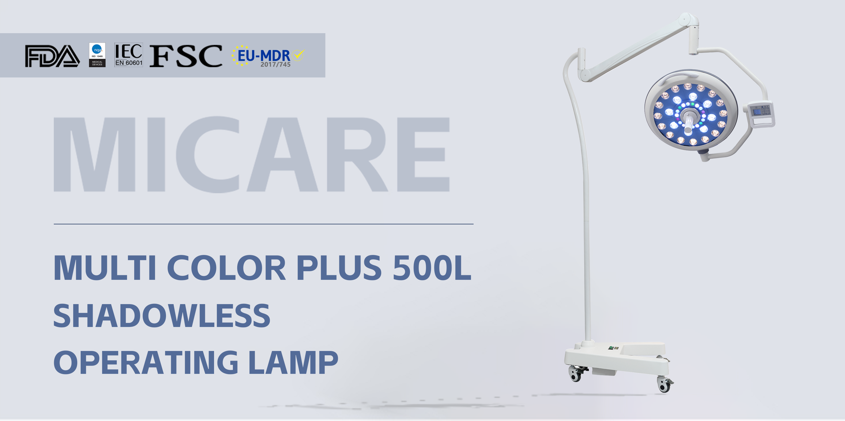 MICARE Multi-color Plus E500L Lampada operatoria ospedaliera Lampada chirurgica a LED Lampada operatoria per sala operatoria Lampada senza ombre Fabbricazione