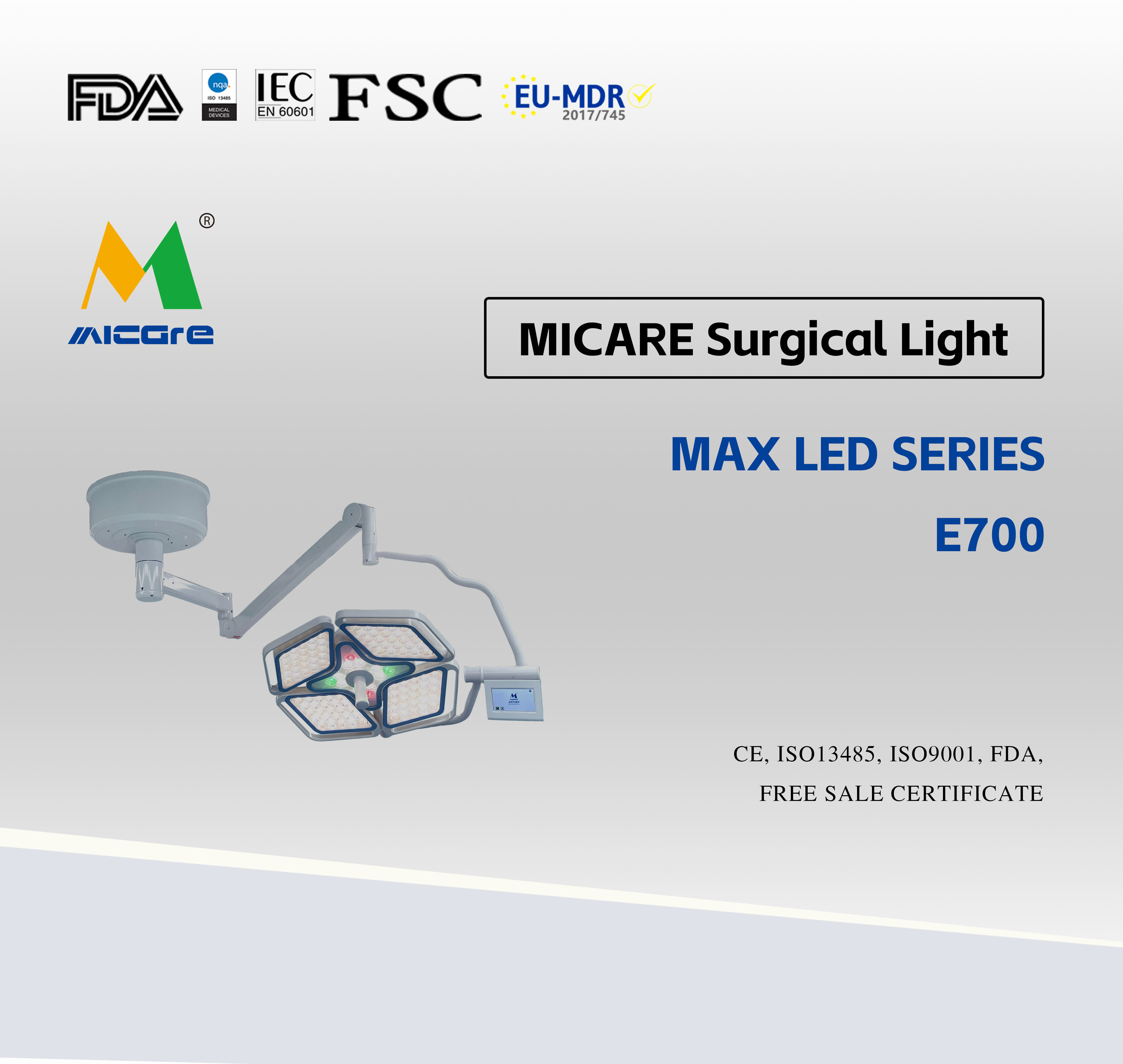 MICARE MAX LED E700 Surgical cold light operating lamp supplier