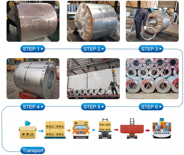 Zinc Coated Carbon Steel SPCC DC54D Hot Rolled Dipped Galvanized Steel Coil DC56D factory