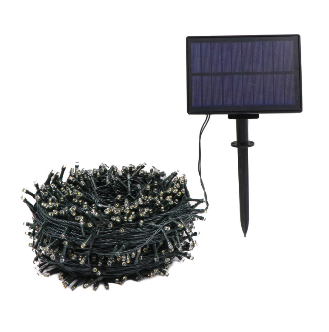 Solar Garden Lights 102m 1000LEDs Solar Green Wires RGB Colorful Fairy Starry String Lights for Christmas Decorations factory