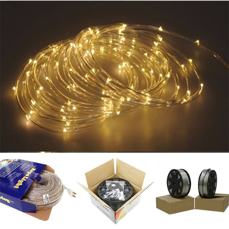 120V /220v Round 2 - Wires LED Rope Connectable Waterproof LED String Lights factory