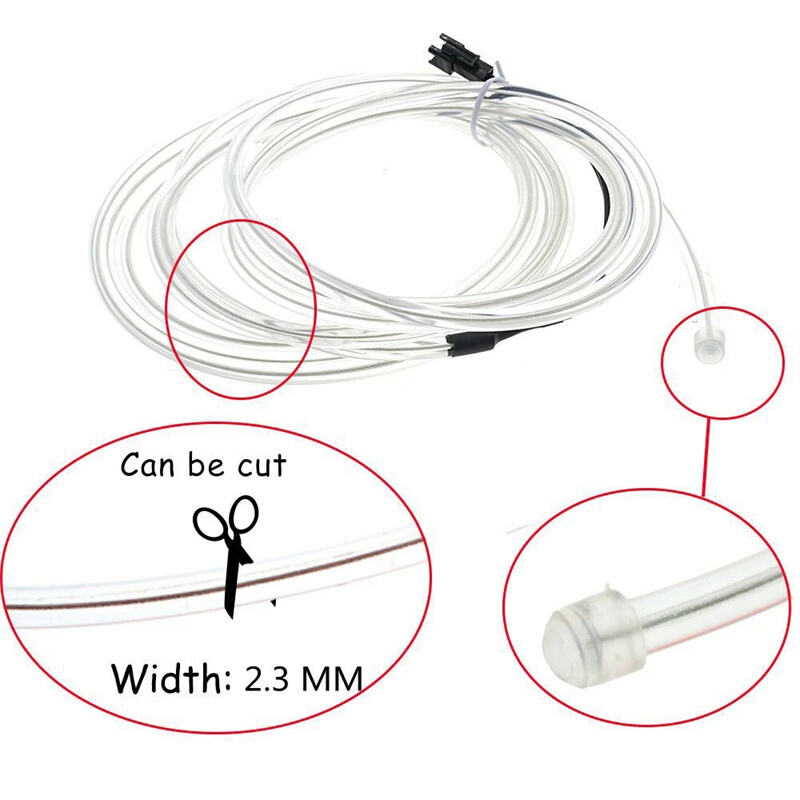 EL Wire Lights USB 2.3mm 5M Led EL Wire Cold Light DIY Car Interior Accessories Atmosphere Lights manufacture