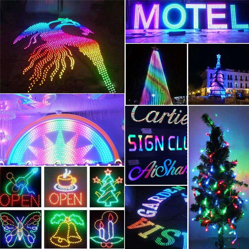 Outdoor Holiday Full Color Addressable WS2811 5V 12MM RGB Digital Pixel Led Light For Advertising Board details